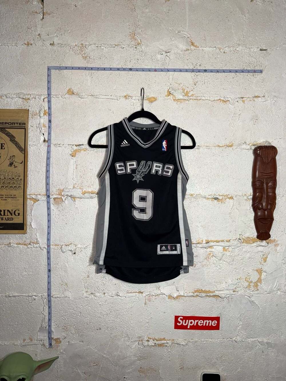 Adidas NBA San Antonio Spurs Tony Parker #9 Youth Medium Jersey Black